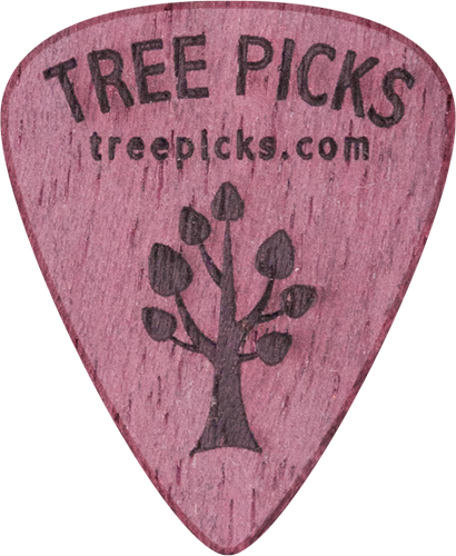 Guitar Pick - Purple Heart Wood - Tree Picks