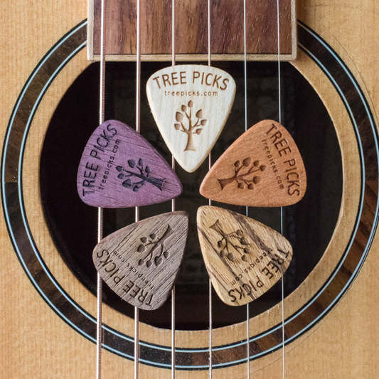 wood guitar picks tree picks zebra purple heart jazz custom