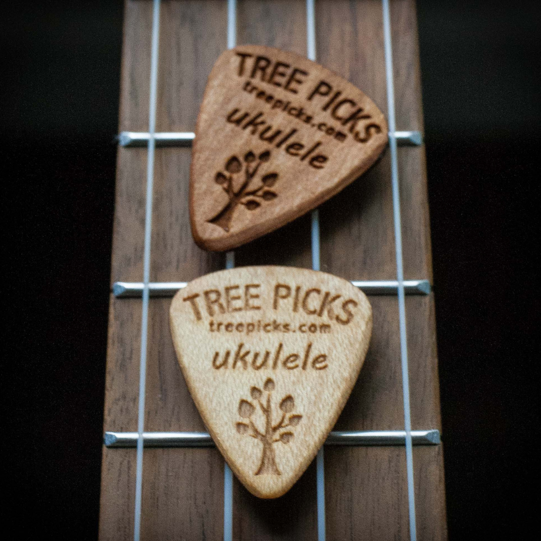 ukulele pick picks wood maple cherry tree picks best