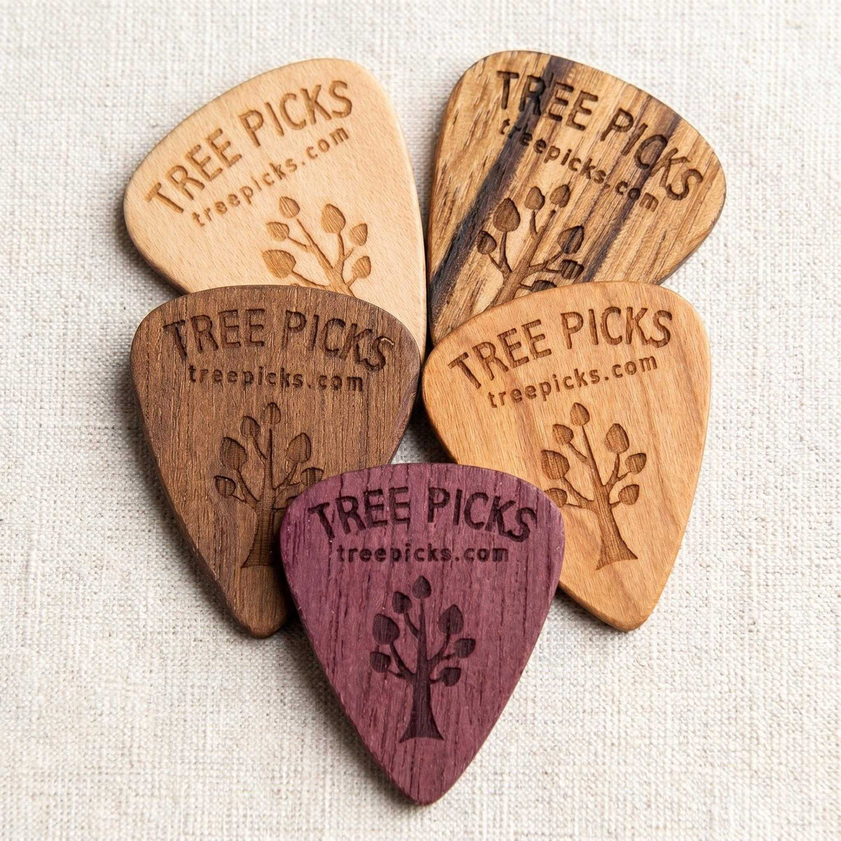 Tree Picks | Handcrafted Wooden Guitar, Bass, Ukulele & Father's Day
