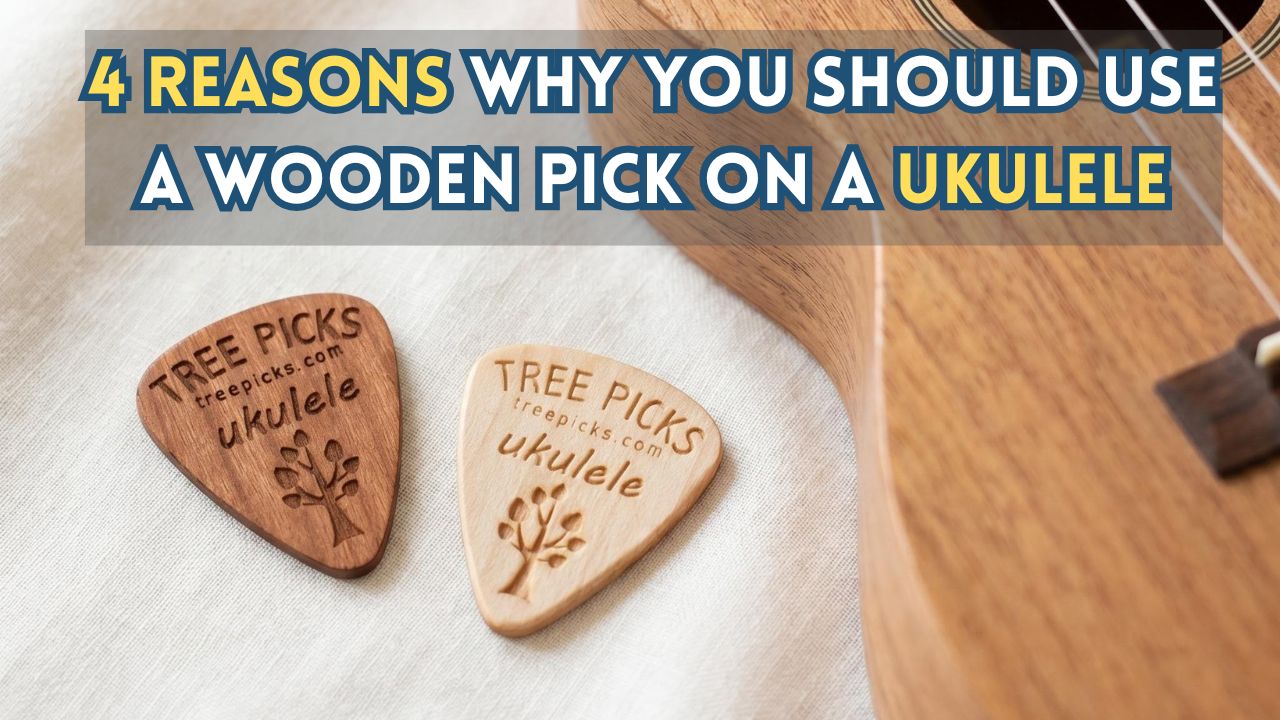 Load video: reasons to use a wooden pick on a ukulele