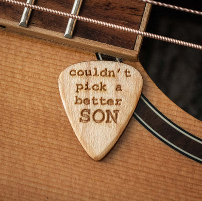 son guitar picks gifts wood picks