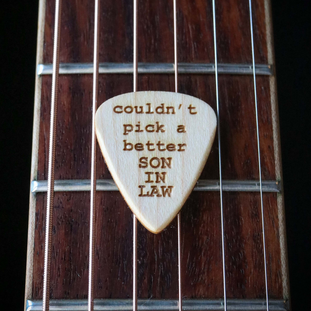 son-in-law guitar picks gifts son in law wood 
