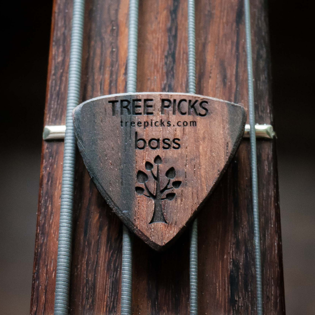 bass guitar pick wood wooden tree picks