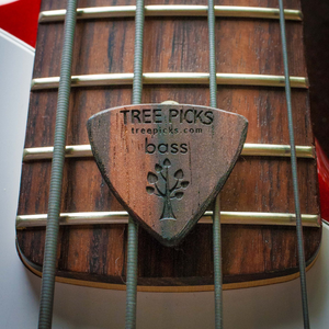 bass guitar pick wood wooden tree picks