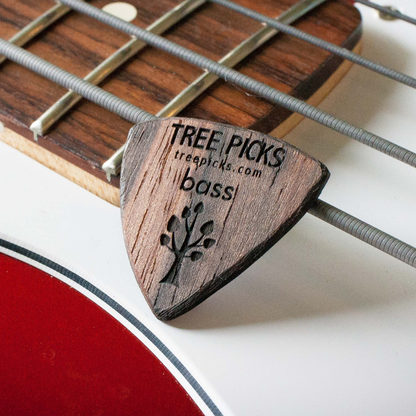 bass guitar pick wood wooden tree picks