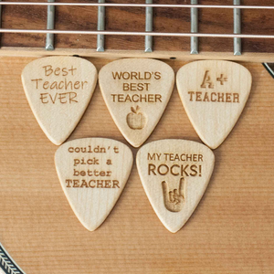 teacher guitar picks gift wood picks worlds best teacher
